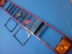 NEW Sport Grille KIT Complete With Turn Signals, Center Emblem & Headlight Bezels to fit US-made Mk1 Rabbit GTI/GT 1981-1984, including Caddy Pickup. Imported.