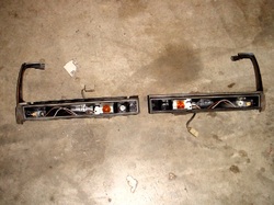 USED OEM Left OR Right Side Turn Signal Housings (NO Lenses) to fit VW Quantum, 1982-1985.