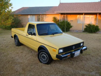 Yellow VW Rabbit Pickup
