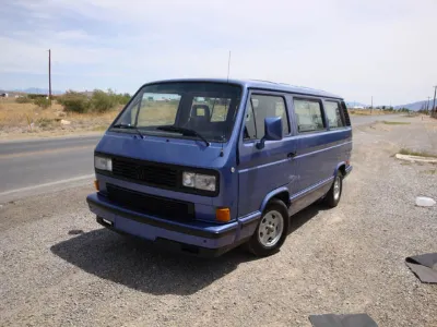 Blue VW Vanagon