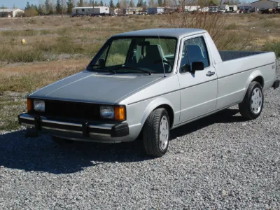 Silver VW Rabbit Pickup