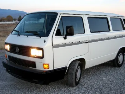 White VW Vanagon